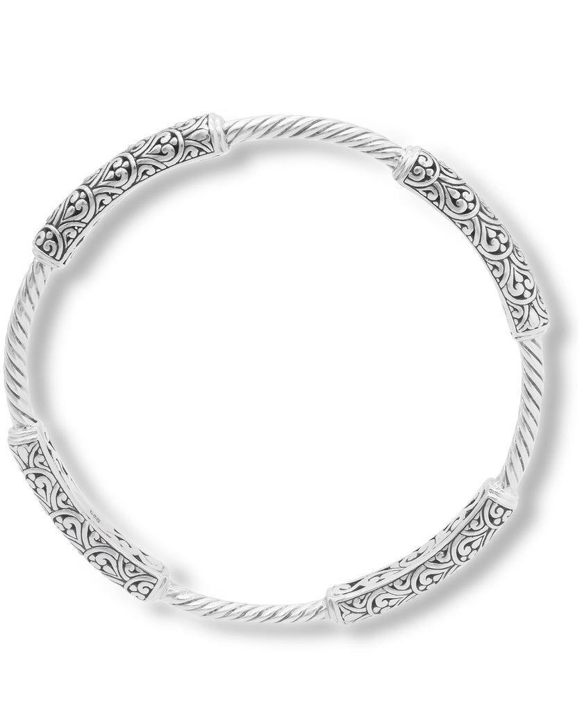 DEVATA Bali Sterling Silver Bangle Bracelet