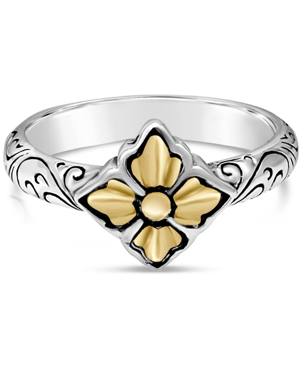 Bali Flower Gold Ring