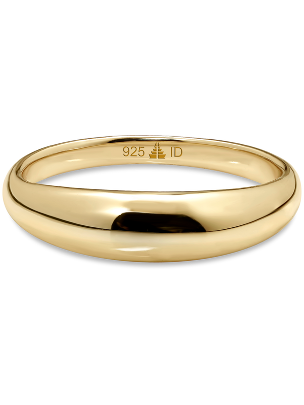 DEVATA Dome Ring Gold Plated Sterling Silver 