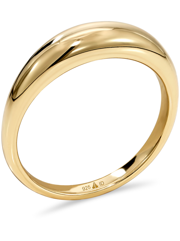 DEVATA Dome Ring Gold Plated Sterling Silver 