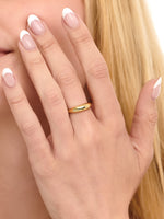 DEVATA Dome Ring Gold Plated Sterling Silver 