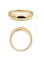 DEVATA Dome Ring Gold Plated Sterling Silver 