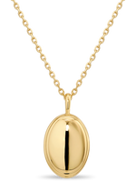 DEVATA Contour-lined Dome Pendant Necklace in Gold Plated Sterling Silver