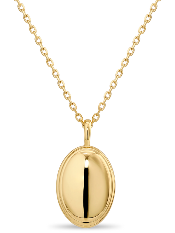 Contour-lined Dome Pendant Necklace