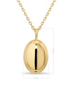 DEVATA Contour-lined Dome Pendant Necklace in Gold Plated Sterling Silver