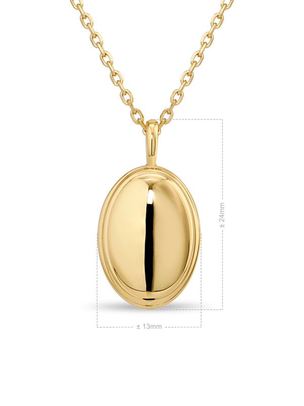 Contour-lined Dome Pendant Necklace