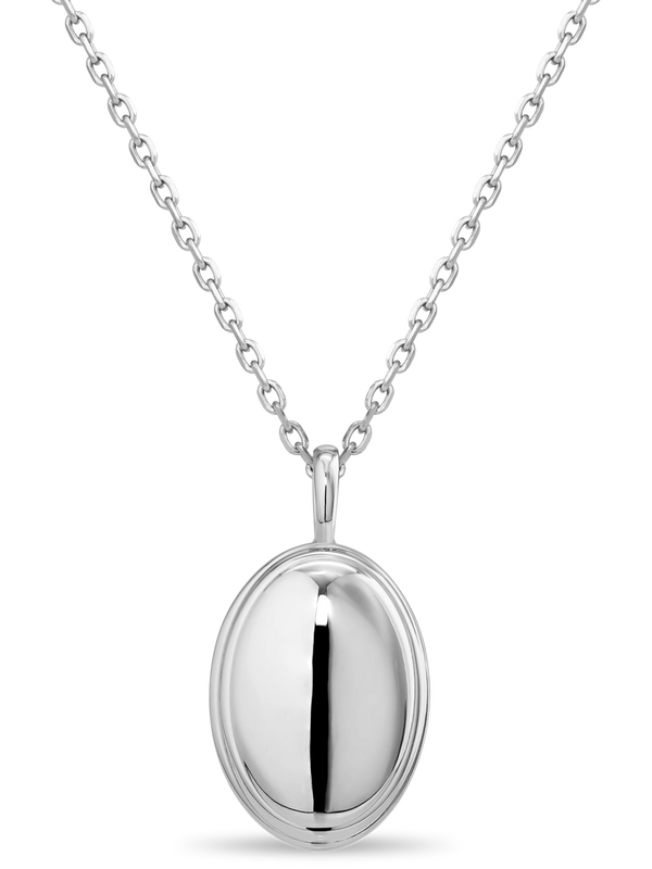 Contour-lined Dome Pendant Necklace