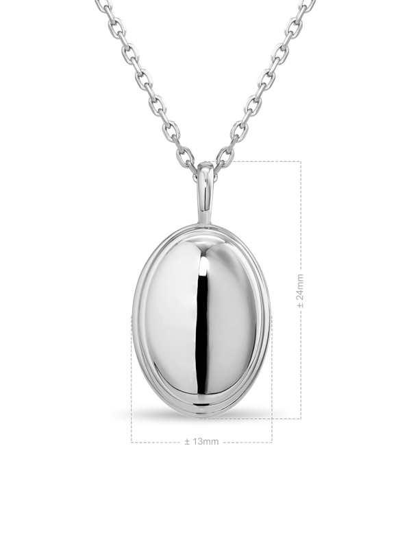 Contour-lined Dome Pendant Necklace