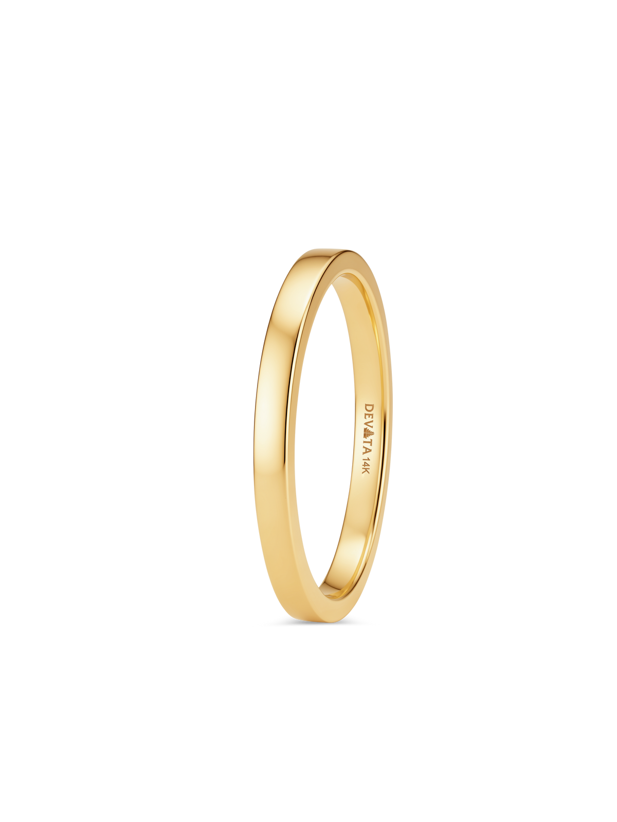 2mm Band Ring in 14K Gold