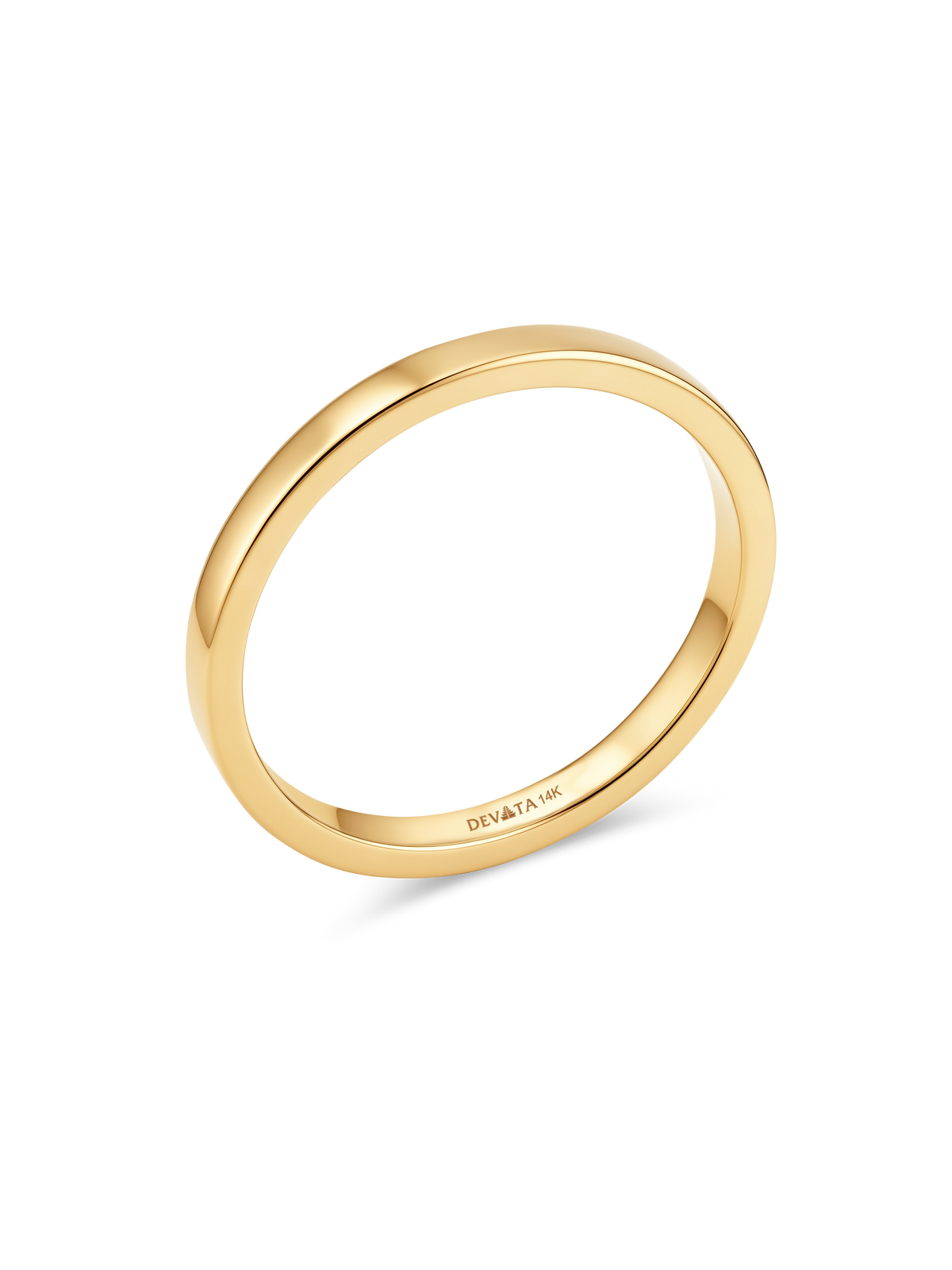 2mm Band Ring in 14K Gold