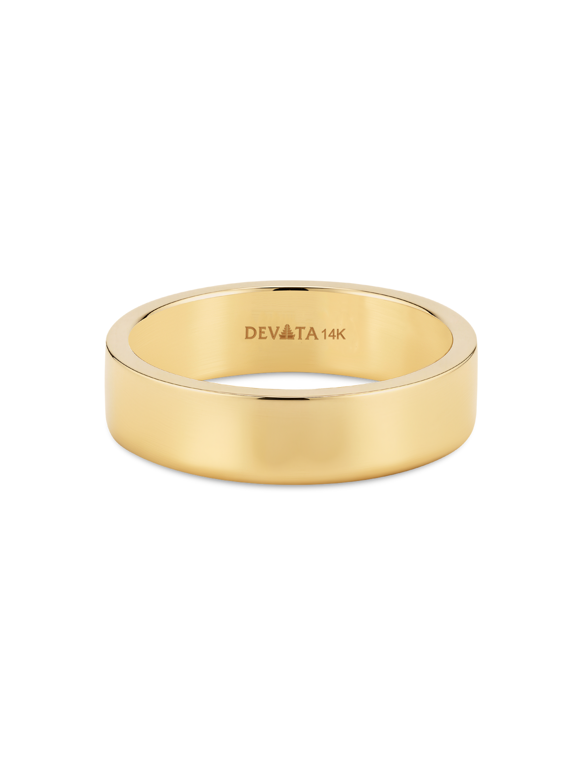 14K gold wedding band ring