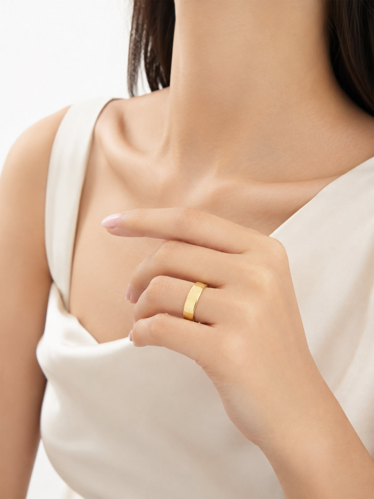 14K gold wedding band ring