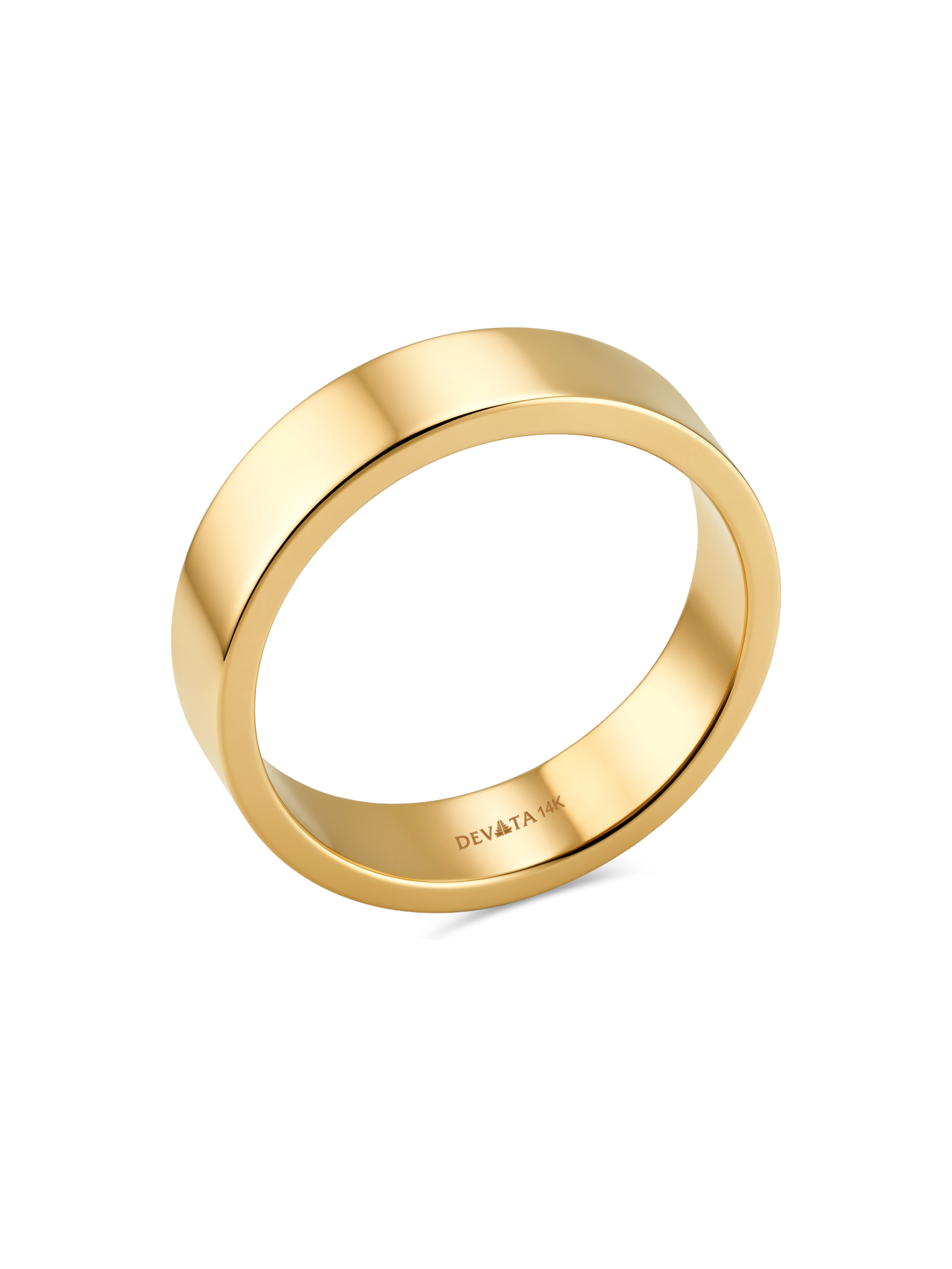 14K gold wedding band ring