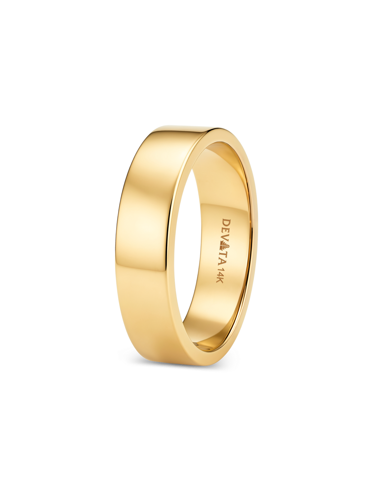 14K gold wedding band ring