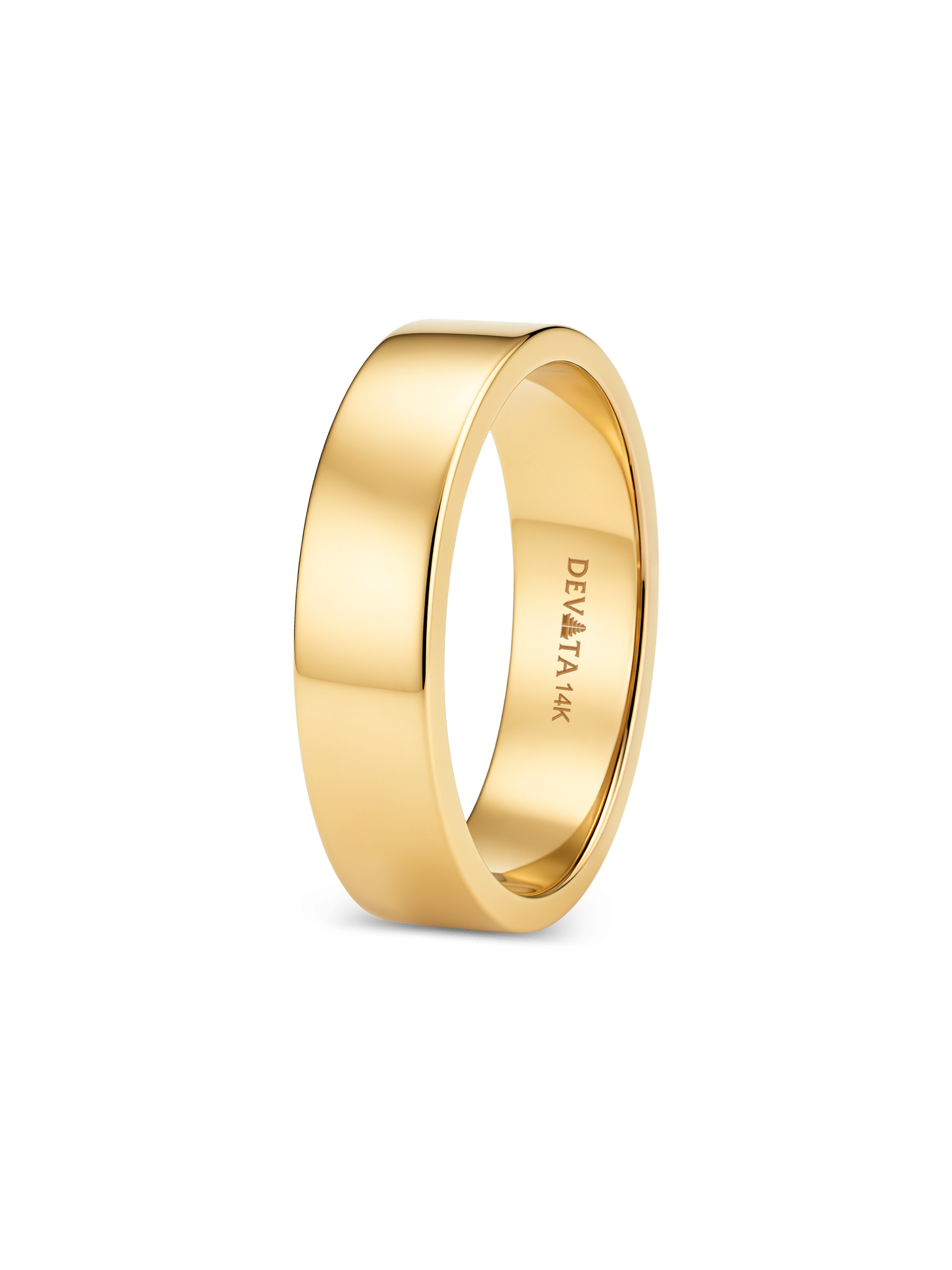 14K gold wedding band ring
