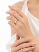 14K Gold classic dome band ring 