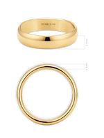 14K Gold classic dome band ring 