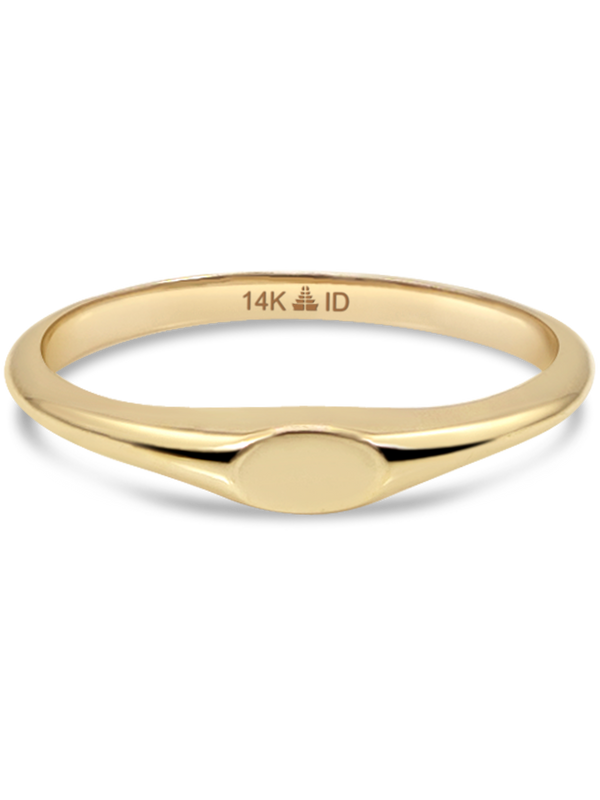 14K Gold Signet Ring