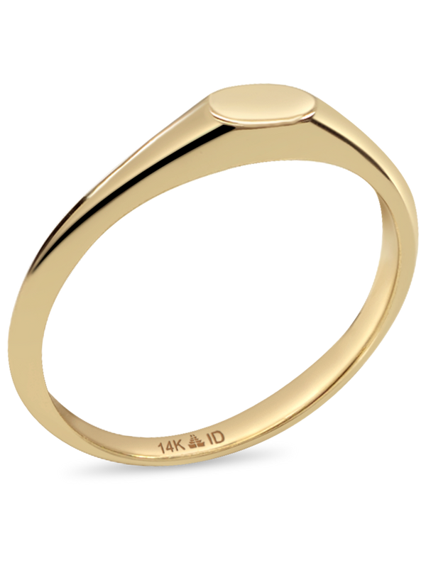 14K Gold Signet Ring