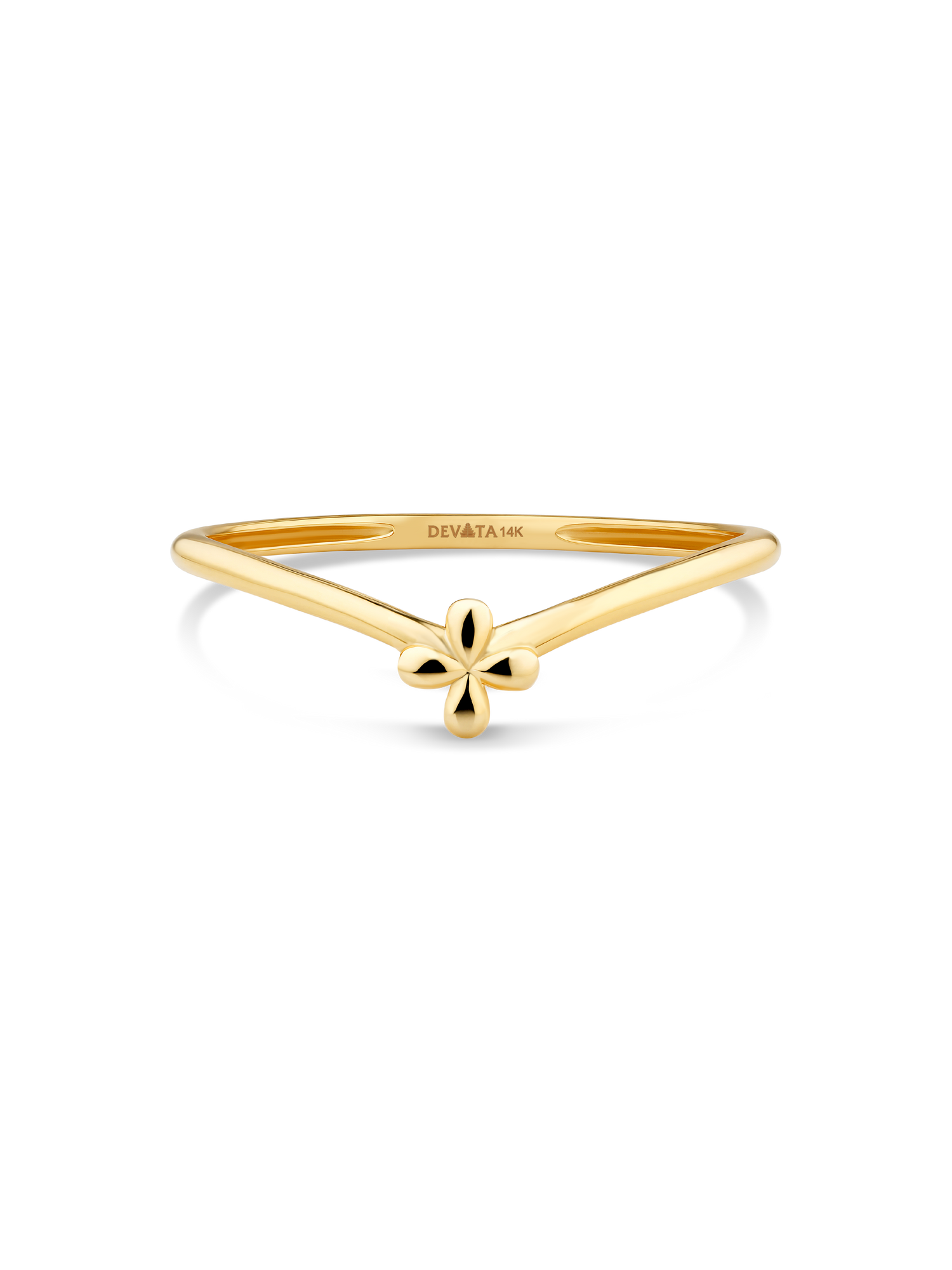 Flower on Chevron Ring