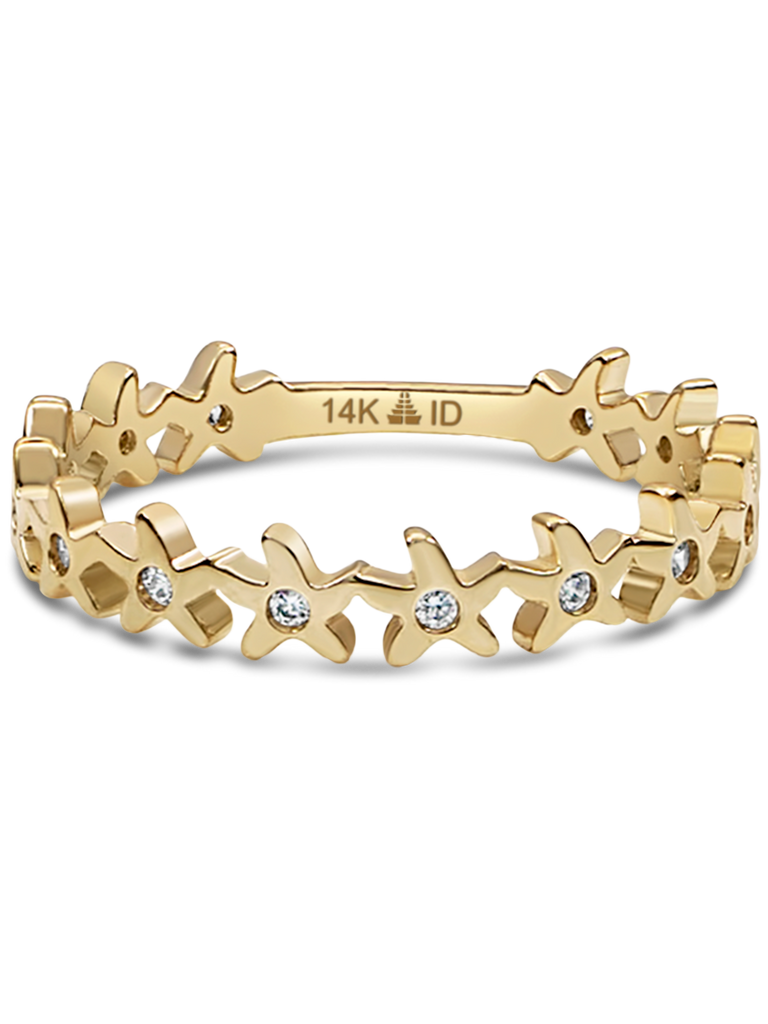 14K Gold Starfish Ring
