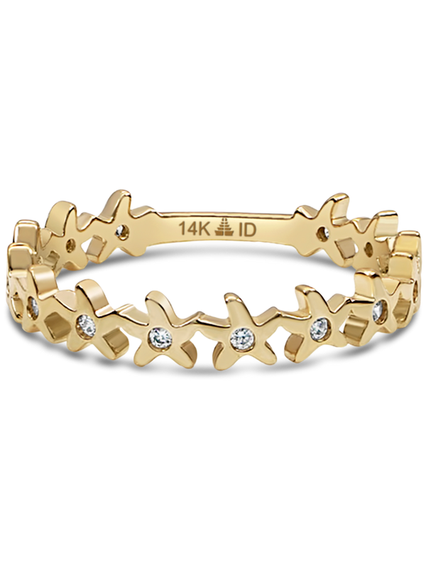14K Gold Starfish Ring