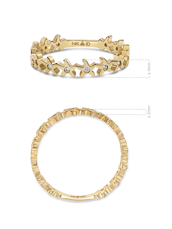 14K Gold Starfish Ring