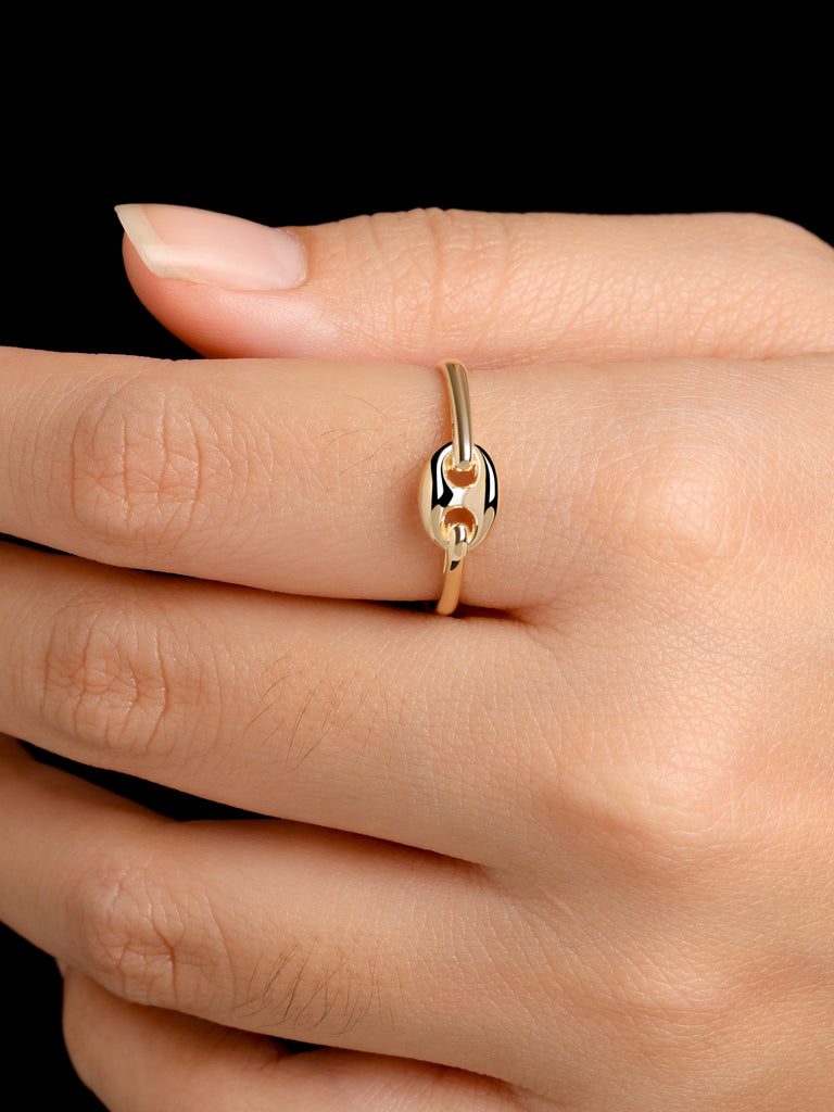 14K Gold Mariner Ring