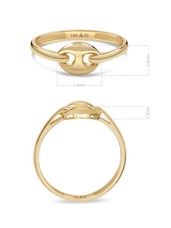 14K Gold Mariner Ring