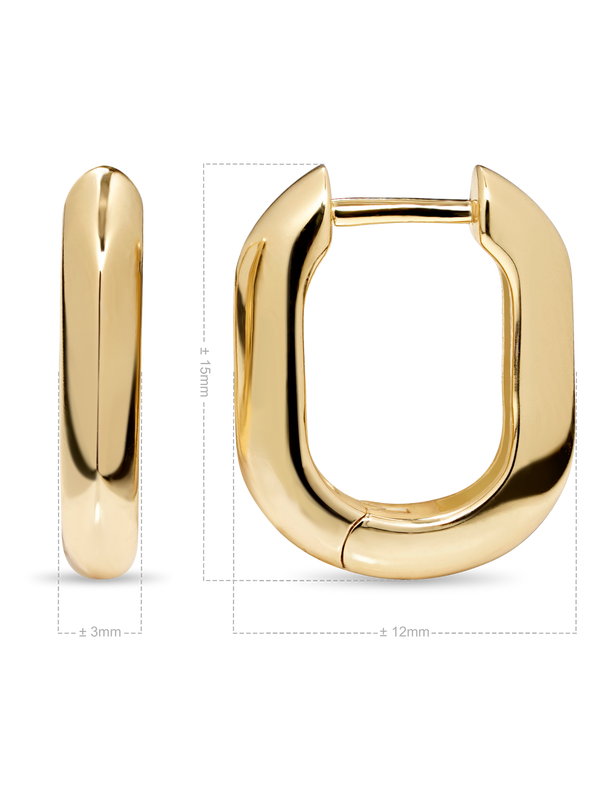 Beveled Hoop Earrings