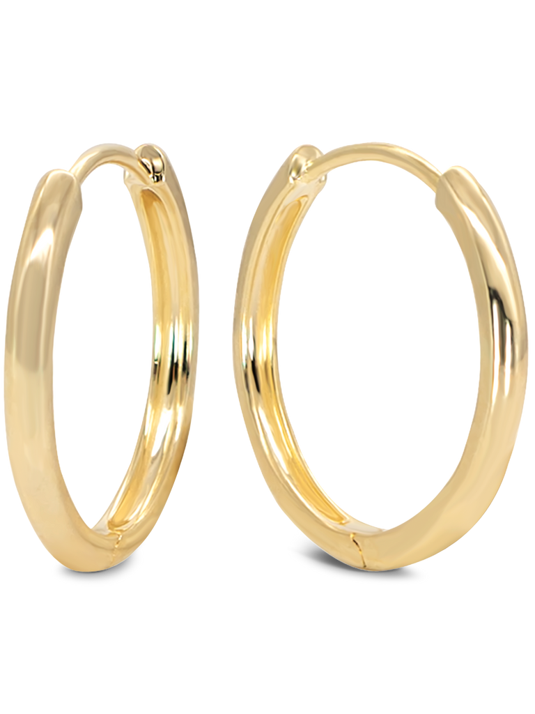 14K Gold 16mm Hoop Earrings