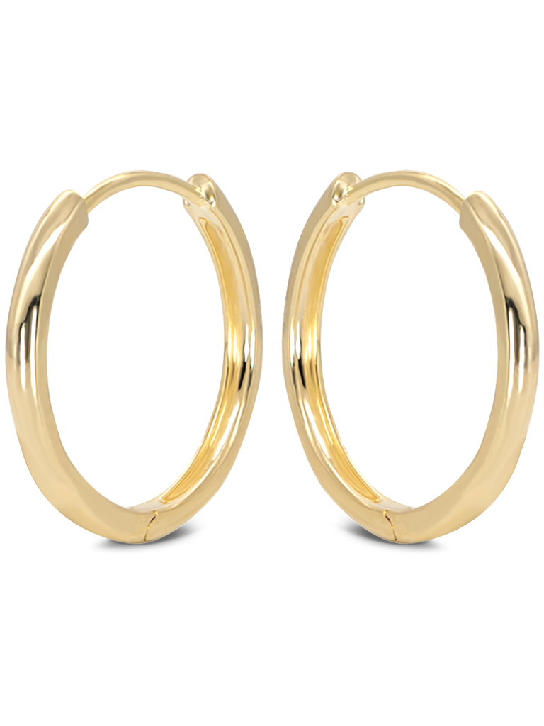 14K Gold 16mm Hoop Earrings
