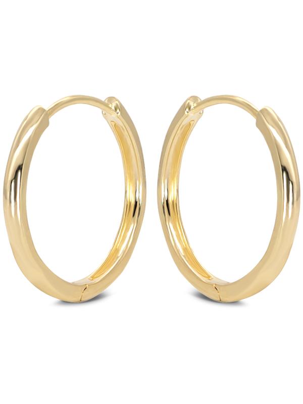 14K Gold 16mm Hoop Earrings