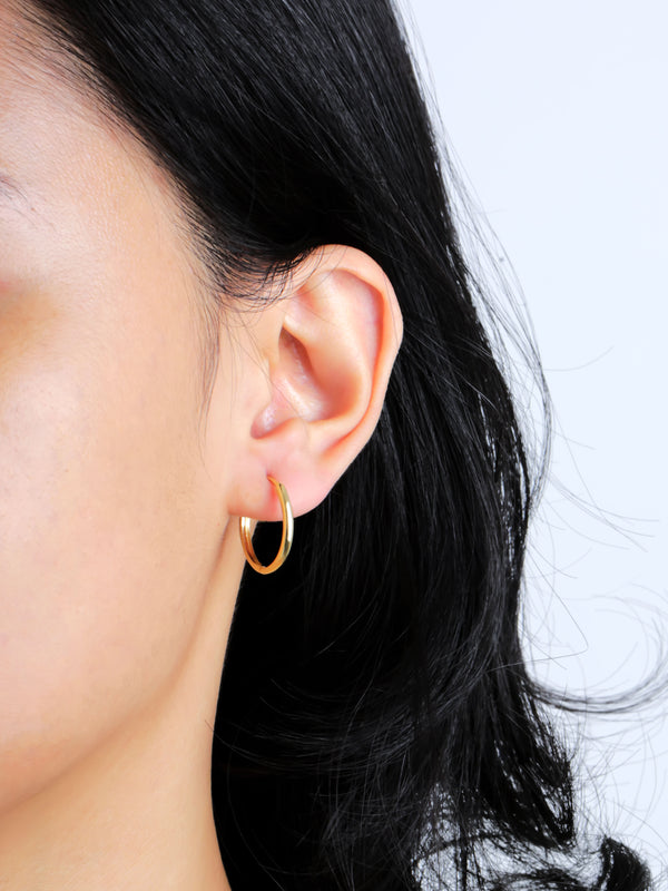 14K Gold 20mm Hoop Earrings