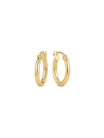 10mm oval hoop earrings in 14K Gold