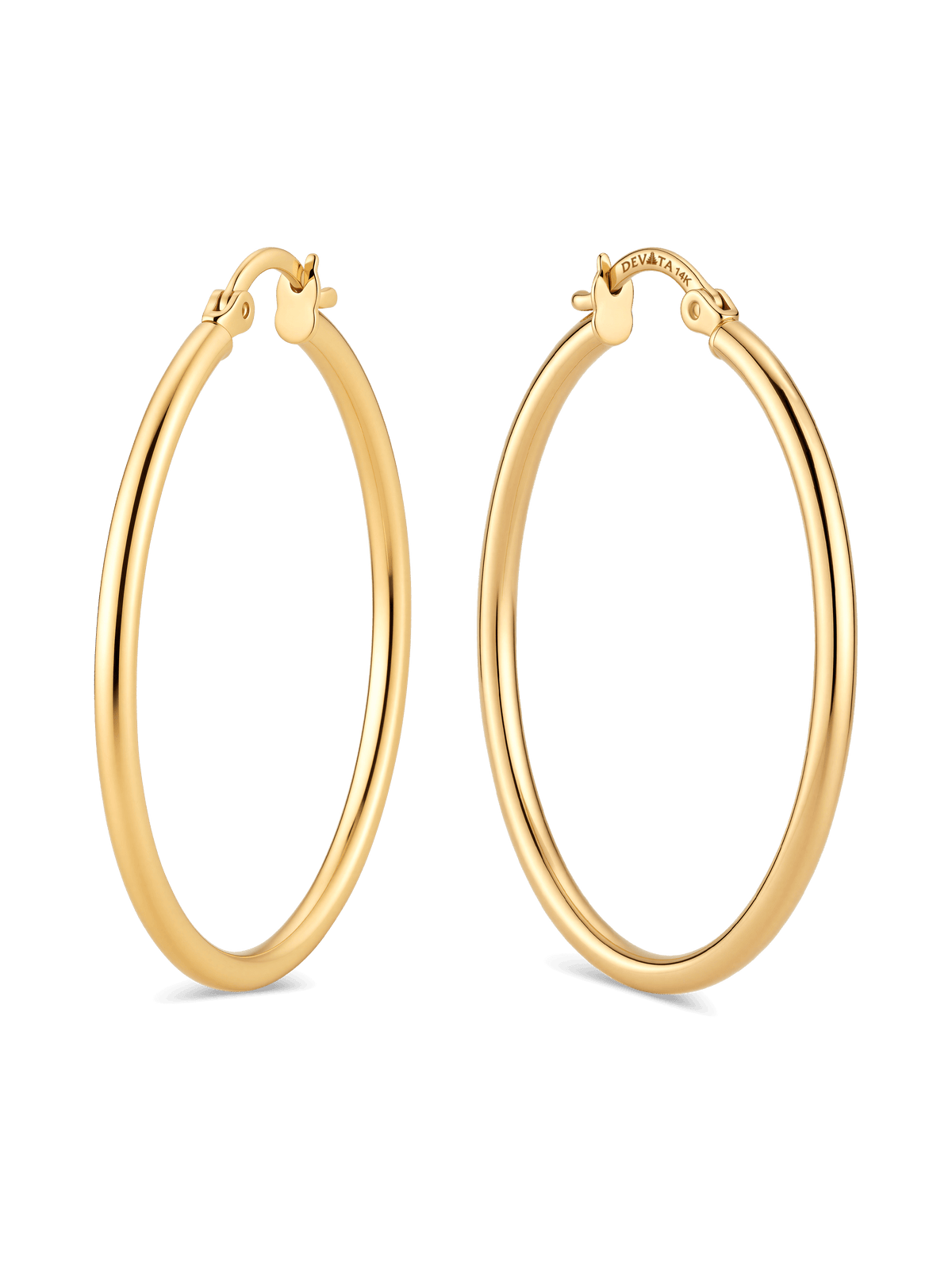 35mm classic hoop earrings in 14K Gold