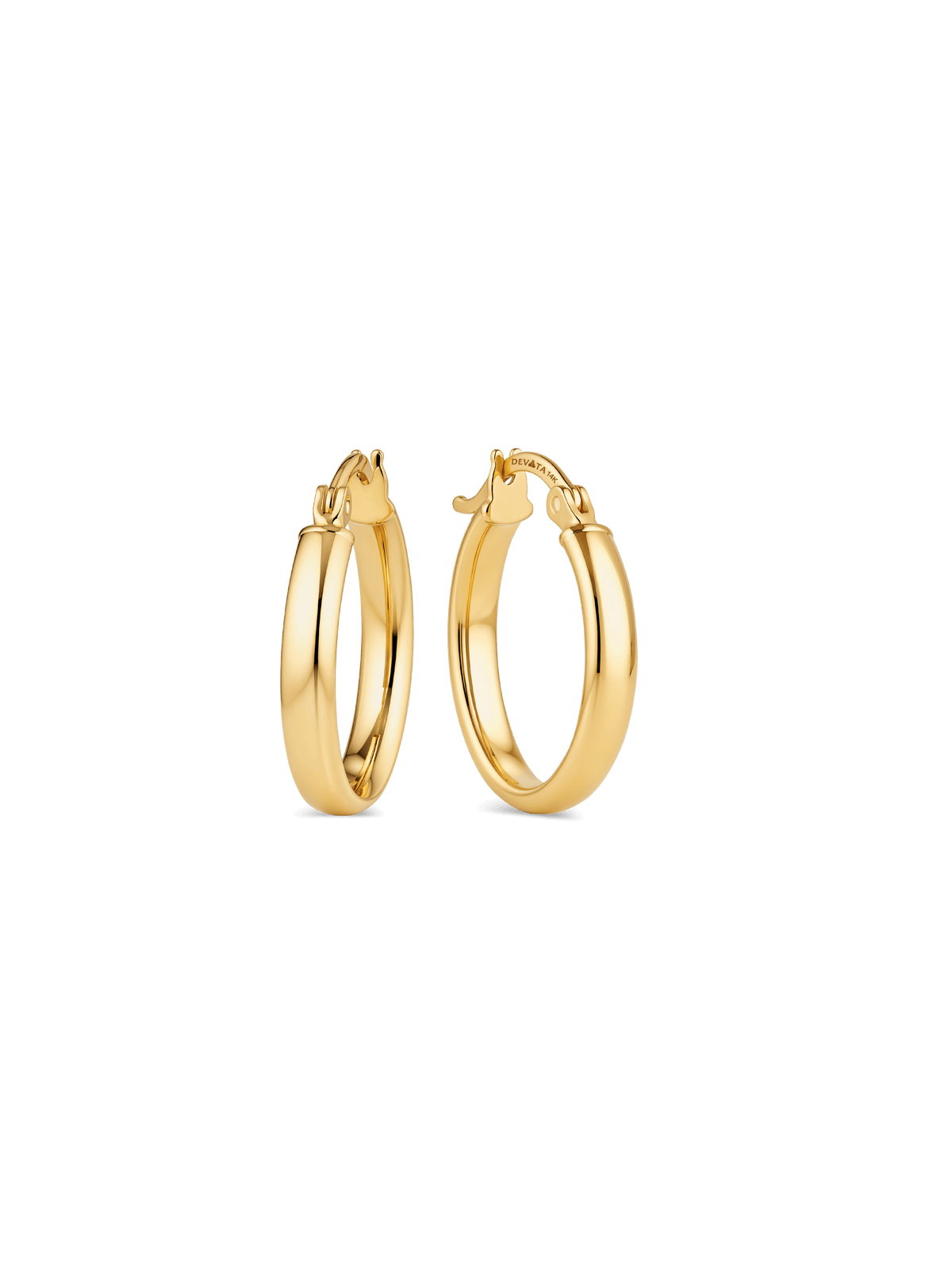 15mm Classic Hoop Earrings in 14K Gold