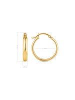15mm Classic Hoop Earrings in 14K Gold