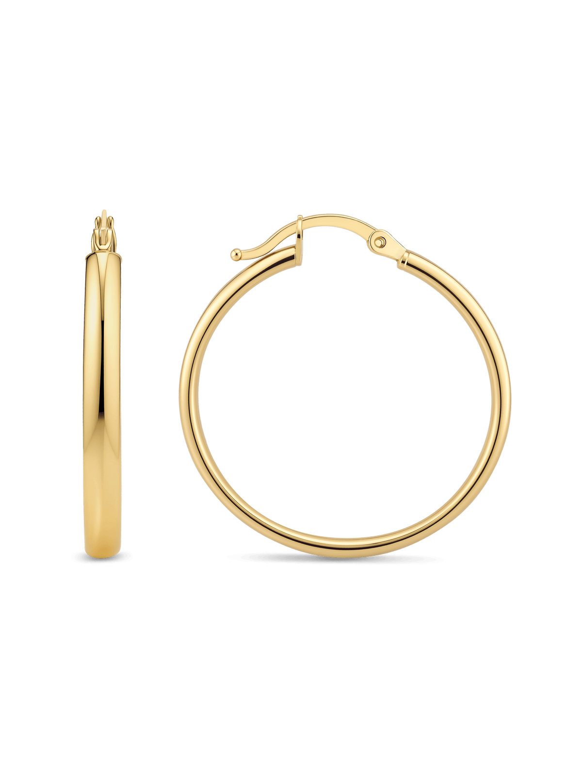 25mm Classic Hoop Earrings in 14K Gold