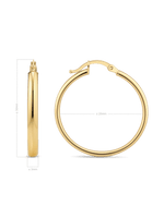 25mm Classic Hoop Earrings in 14K Gold