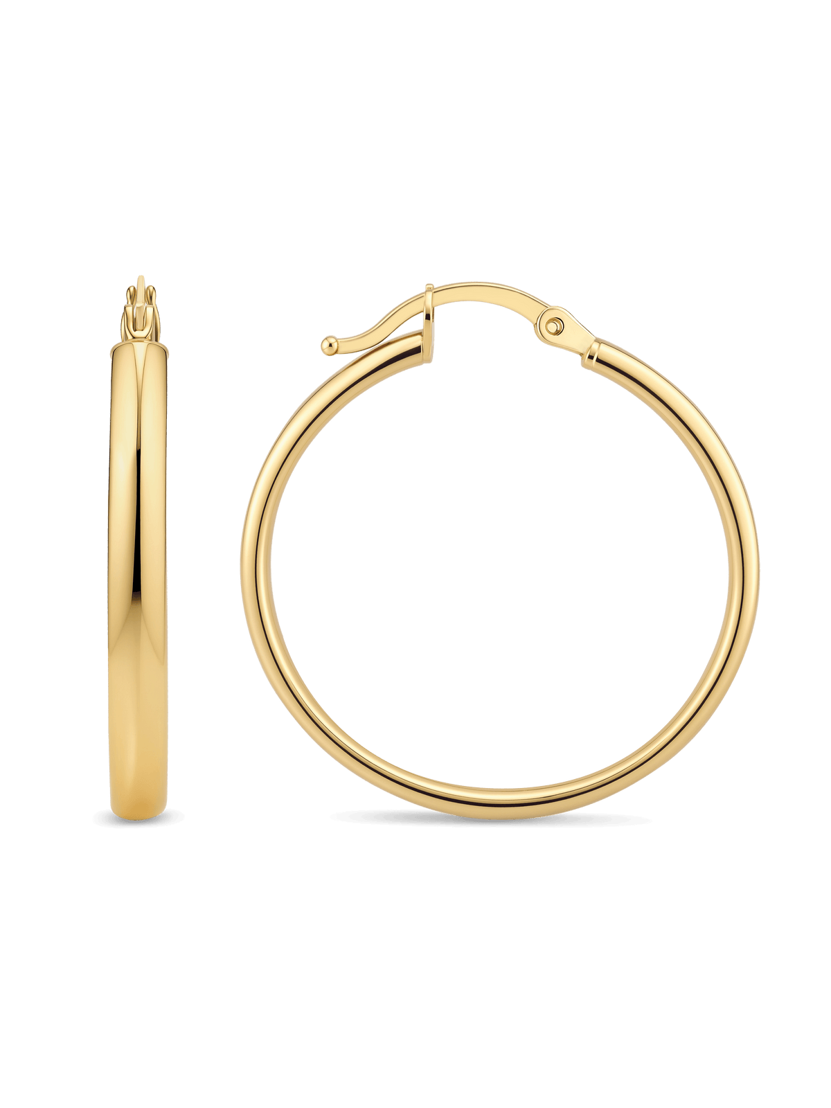 30mm Classic Hoop Earrings in 14K Gold