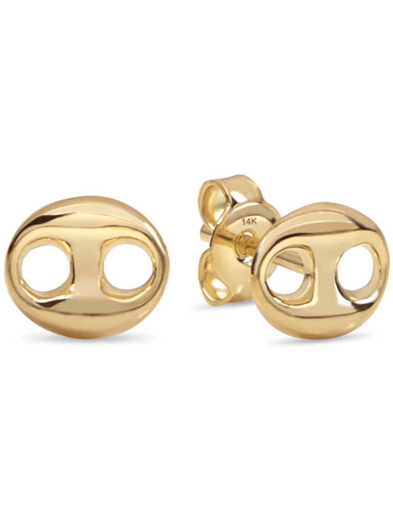 14K Gold Mariner Stud Earrings