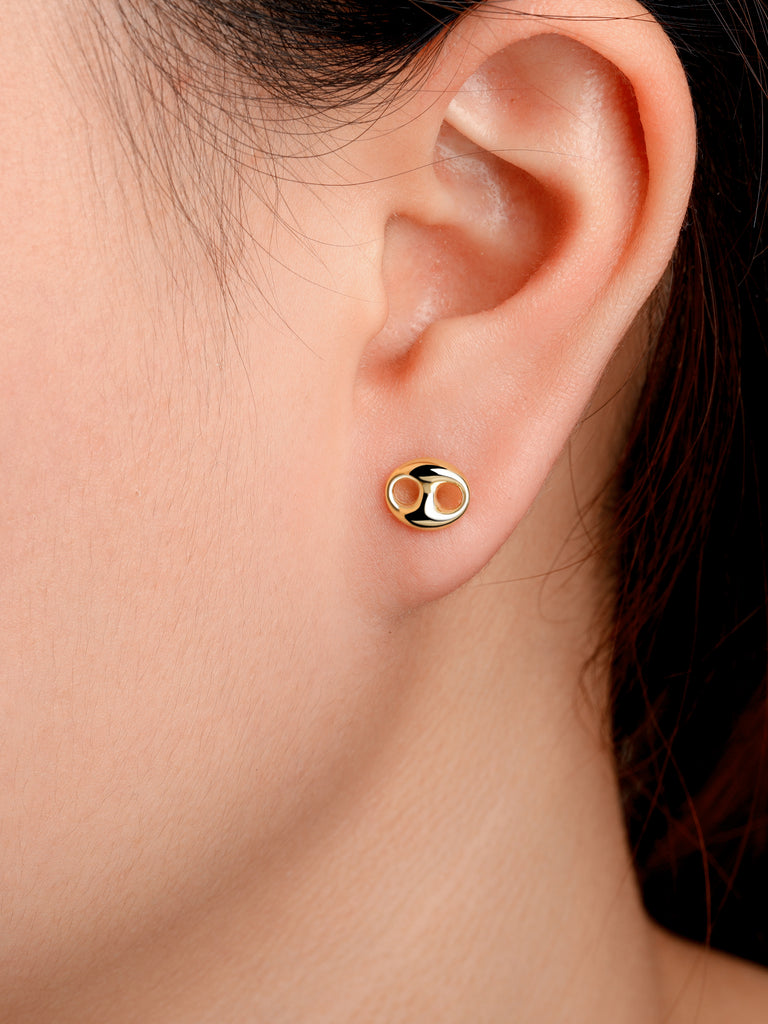 14K Gold Mariner Stud Earrings