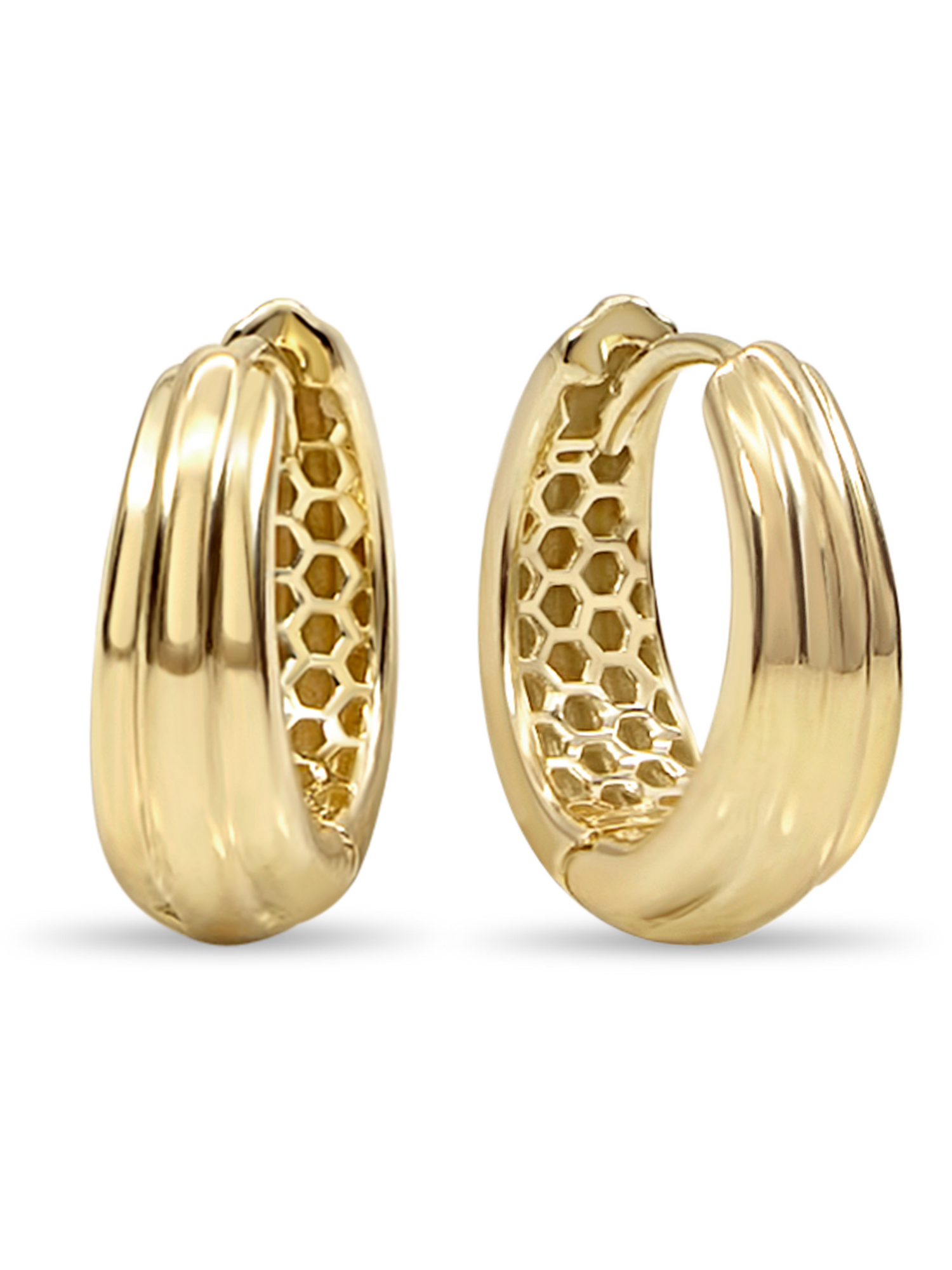 Ribbed Hoop Earrings