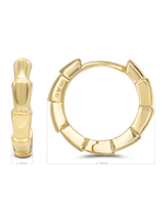 DEVATA Signature Hoop Earrings 14K Gold