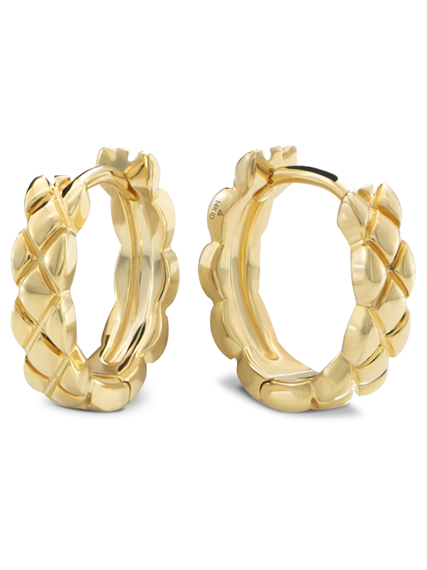 DEVATA Gold Signature 13mm Hoop Earrings