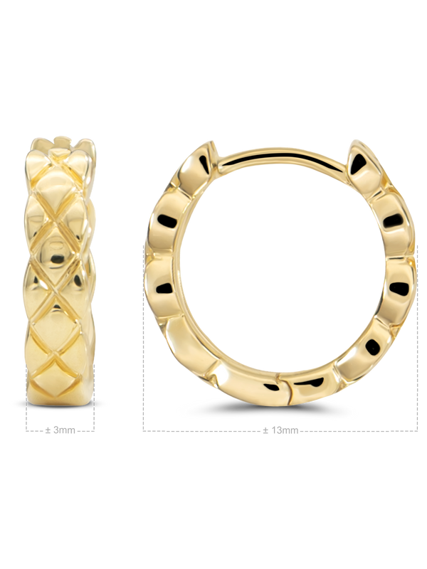 DEVATA Gold Signature 13mm Hoop Earrings