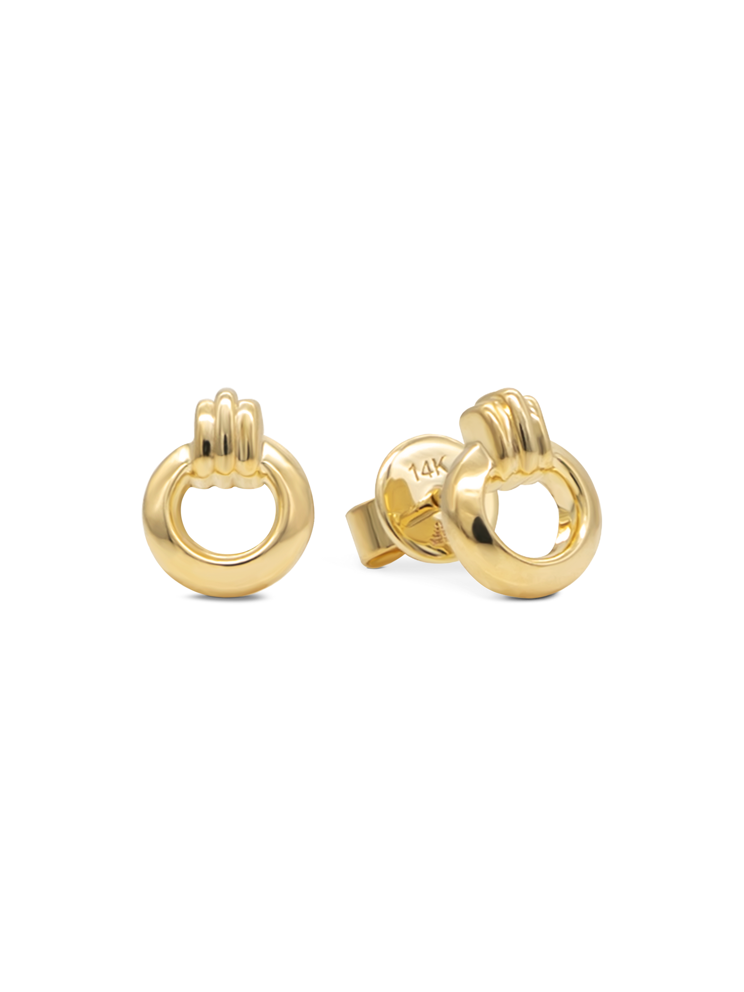 Dainty Circle Stud Earrings