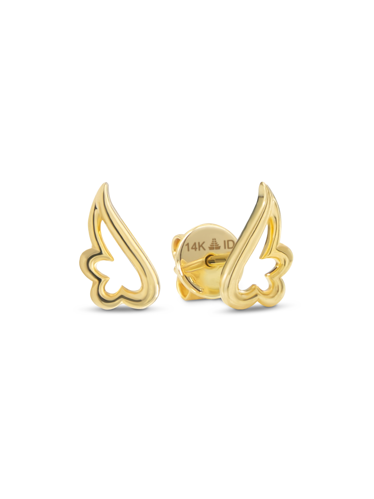 Angel Wings 9x5mm Stud Earrings