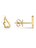 DEVATA Gold Angel Wings 9x5mm Stud Earrings